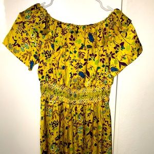 Floral yellow summer dress